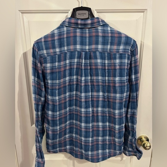 Johnnie-O Men’s Small Pink Blue Pocket Surflannel - Picture 3 of 9